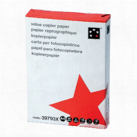 Five Star 5 Star A4 Copier Paper White 80gsm (500)