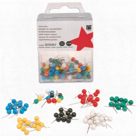 Five Star 5 Star Push Pins Asstd. Transparent (pk-100)