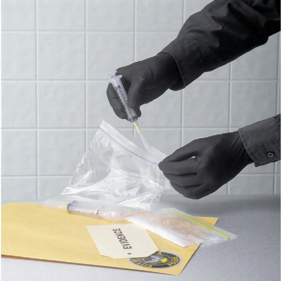 Showa 7700pfts N-dex Nighthawk Black Nitrile Disposable Gloves - Size S