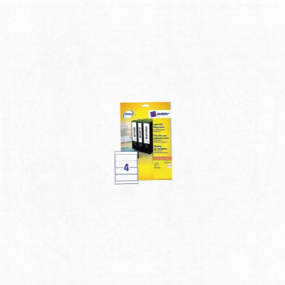 Avery Dennison L7171 Lever Arch Label 200x60mm White Pk100