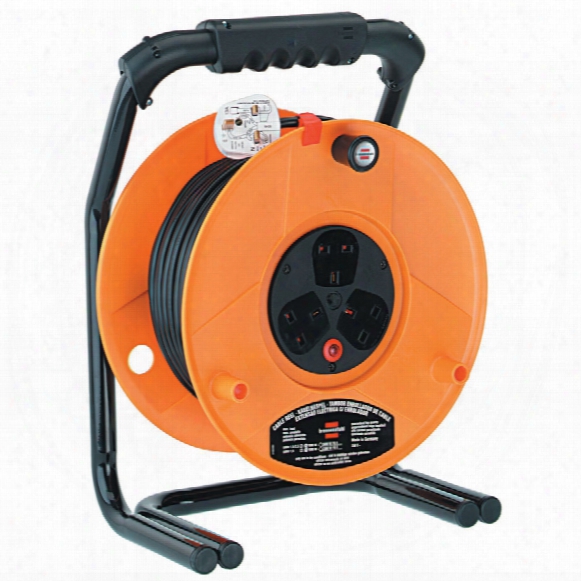 Brennenstuhl 50m Heavy Duty Cable Reel 13a 3 Outlets