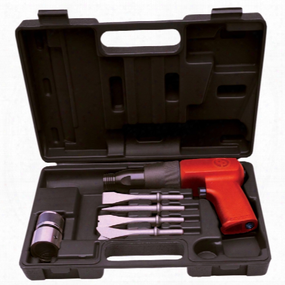 Chicago Pneumatic Cp7110 Red. Vibration Air Hammer Kit C/w 4 Chisels