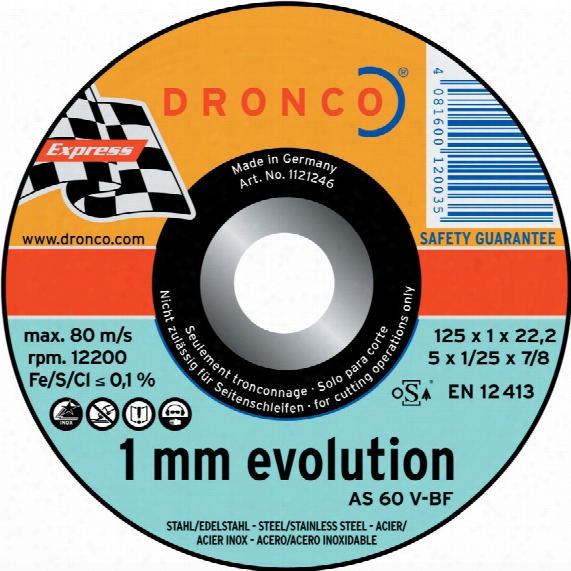 Dronco 115x1x22.23 Evolution As60-v Cutting Disc