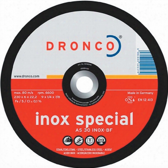 Dronco 125x6x22.23mm As30 Inox D Cp Grinding Disc