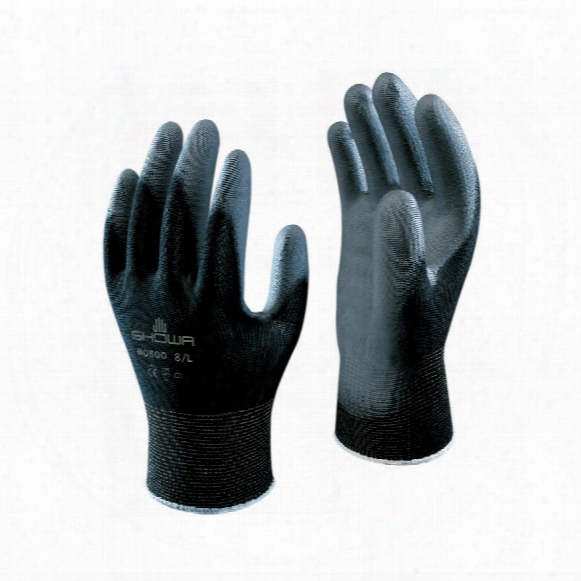 Showa B0500 Palm Coated Black Gloves - Size 9