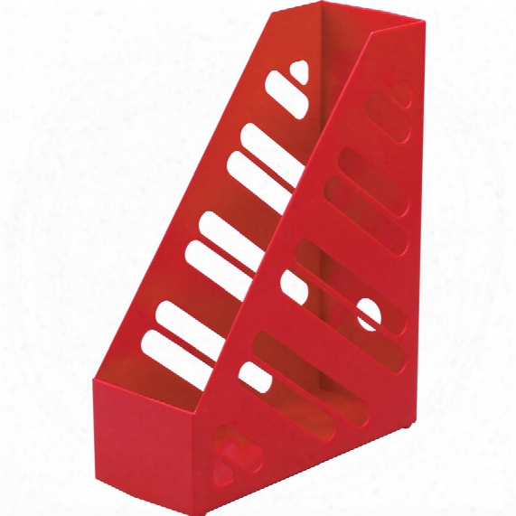 Deflect-o Magazine Rack Red