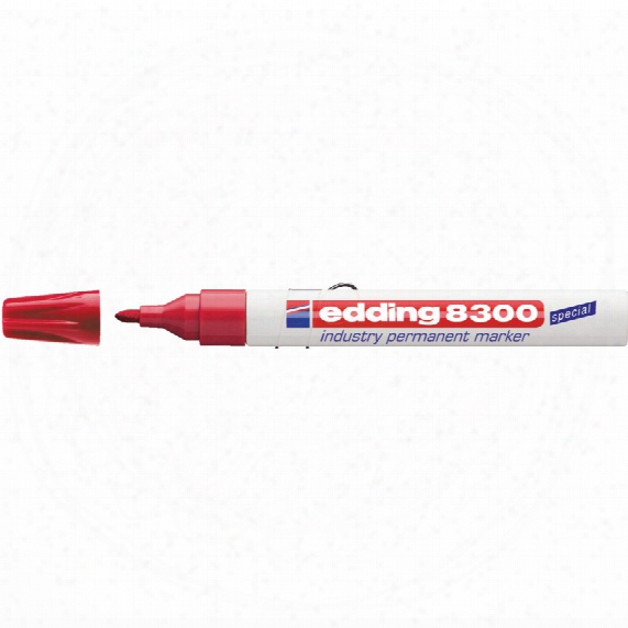 Edding 8300-002 Permannet Pen Red (pk-10)