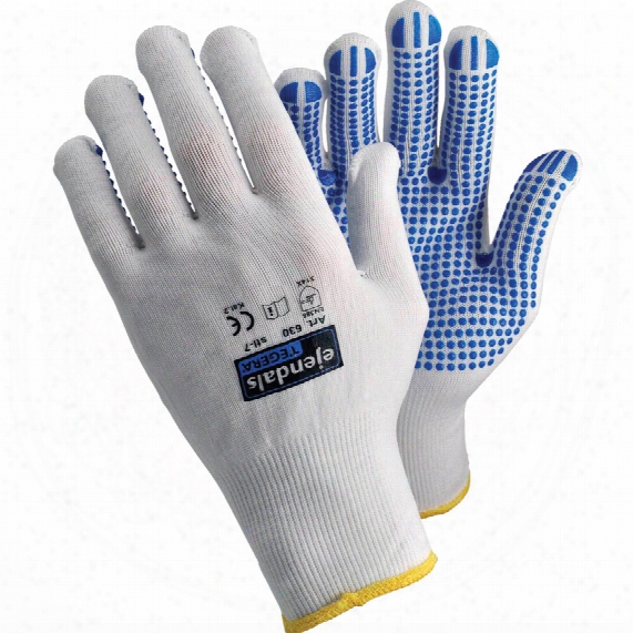 Ejendals 630 Tegera Palm-side Coated White/blue Gloves - Size 10