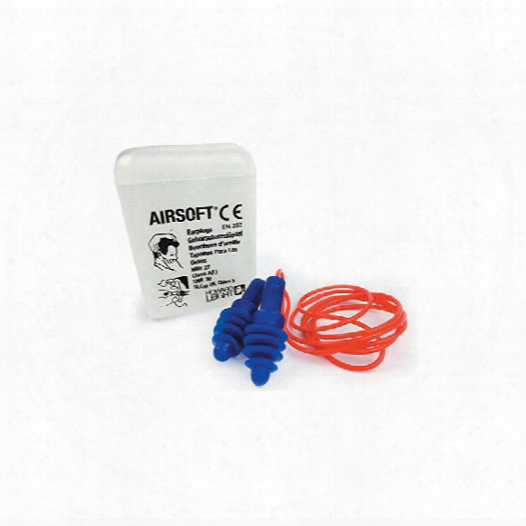 Howard Leight By Honeywell 1030612 Airsoft Red Corded Blue Earplugs (pk-50)