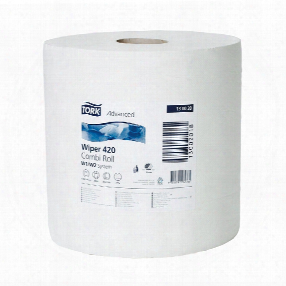 Tork 130042 Paper Plus 420 Wiper Pak 2ply White (sgl)