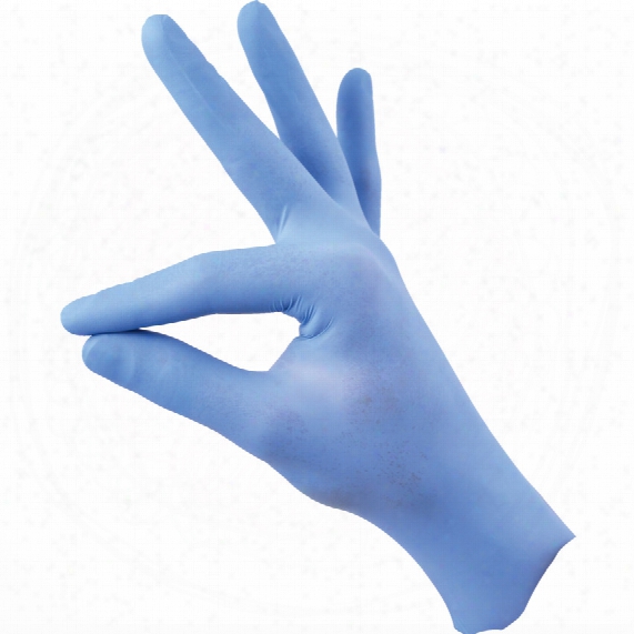 Tuffsafe Blue Vinyl Powdered Disposable Gloves - Size L