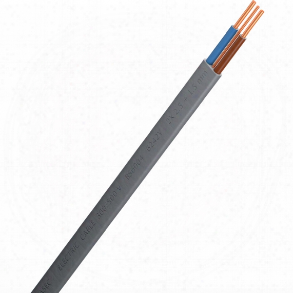 6242y Sheathed Twin And Earth Cable 2.5mm Grey 100m