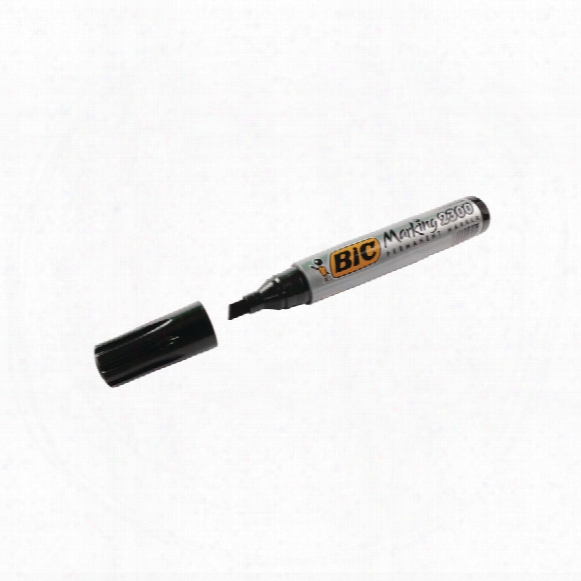 Bic 820926 2300 Permanent Marker Chis/tip Blk (pk-12)