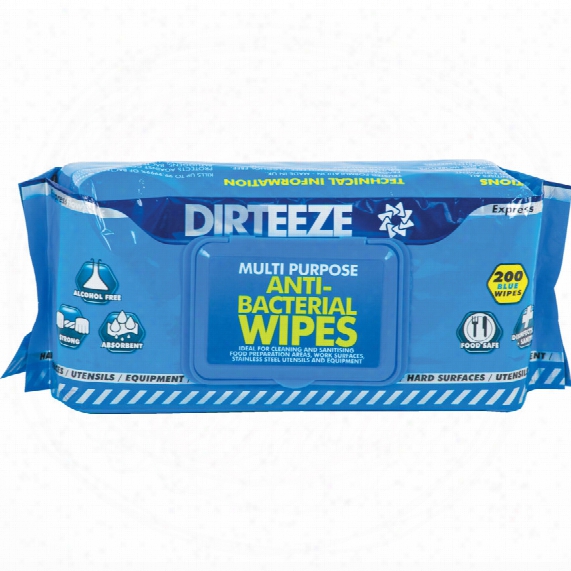 Dirteeze Flowpack With Snapfast Lid Antibacterial Wipes 200 Sheets