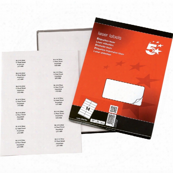Five Star 5 Star Multi-purpose Labels (8 Per Sheet) 99.10x67.70mm (pk-100)