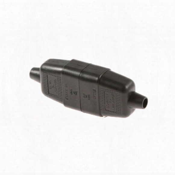 Smj Rc2pbc Plug & Socket 10amp 2 Pin Rubber - Black