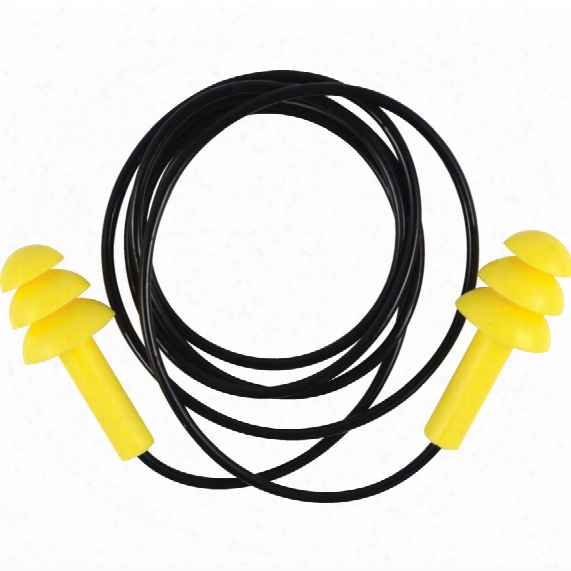 Tuffsafe Reusable Earplug 27db Yellow Plug Blk Cord-50 Prs