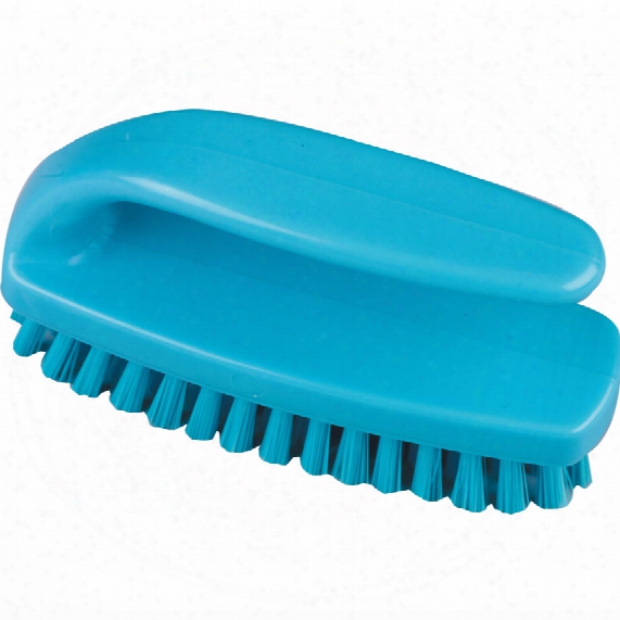 102mm Prof' Med' Poly' Nail Brush Grippy - Blue