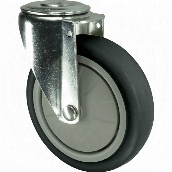 Atlas Workholders Swivel Bolt Hole 100mm Rubber Tyre