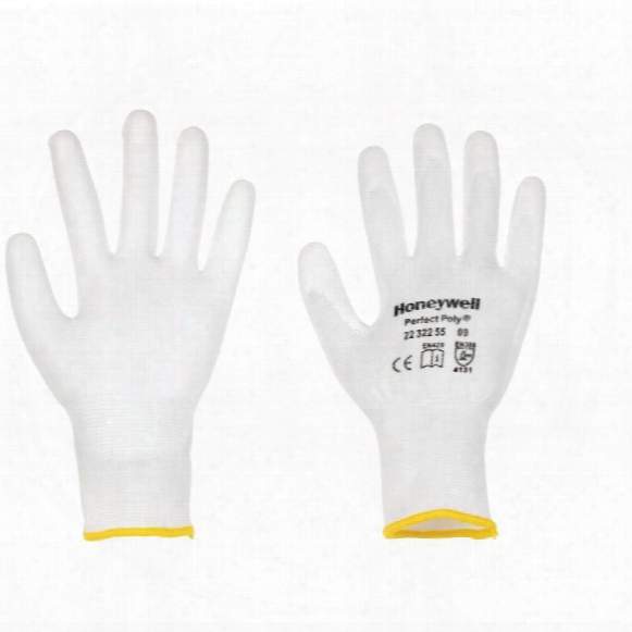 Honeywell 2232255 Perfect Poly Palm-side Coated White Gloves - Size 10