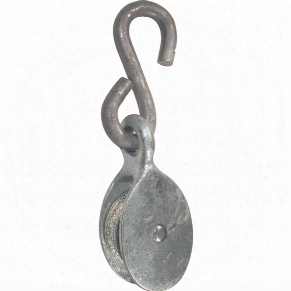 Matlock 38mm Single Line Pulley With Hook Galvanised