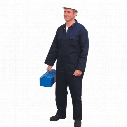Tuffsafe Cotton Drill Navy Overall - Medium