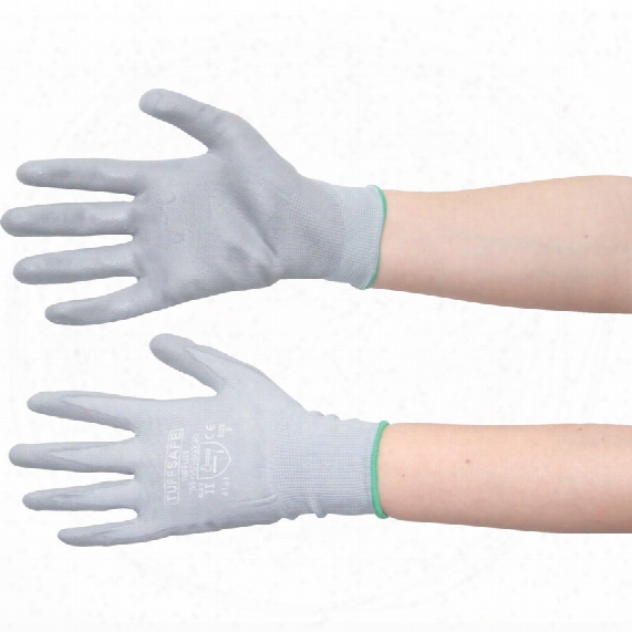 Tuffsafe Tufflite Palm-side Coated Grey Gloves - Size 11