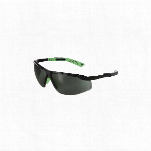 Univet 5x8 Green Lens Gunmetal/g Rn Frame Safety Glasses