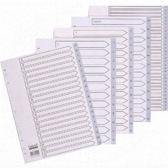Concord Index 1-31 A4 Grey Pvc 62805
