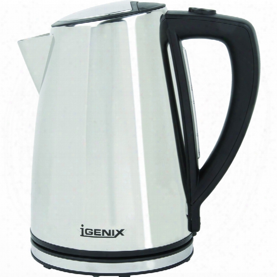 Igenix 1.7ltr Polished Stainless Steel Cordless Kettle