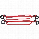 Jumbo Adjustable Bungee 2 Adjustable Hooks Red 40