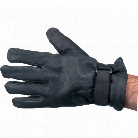 Tuffsafe Black Fleece Lined Leather Drivers Gloves Size 10