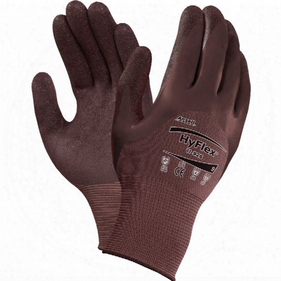 Ansell 11-926 Hyflex Lightweight Palm-side Coated Purple Gloves - Size 9