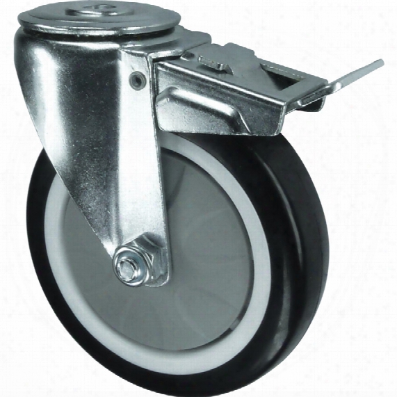 Atlas Workholders Braked Swivel Bolt Hole 1 25mm Polyurethane Tyre
