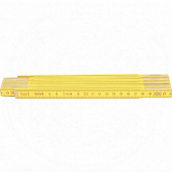 Kennedy 2m Wooden Folding Rule Yellow Metric/inch
