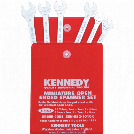 Kennedy 3.2mmx8mm Miniature Opene Nd Spanner Set 6pc