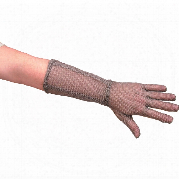 Manabo Cm031904 Chainmail / Mesh Glove 190mm Cuff Stainless Steel (l)