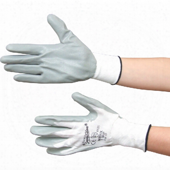 Polyco 102-mat Matrix F Palm-side Coated Grey/white Gloves - Size 8