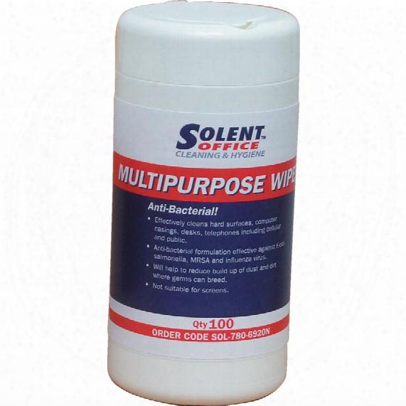 Solent Office Multi Purpose Wipes (tub-100)