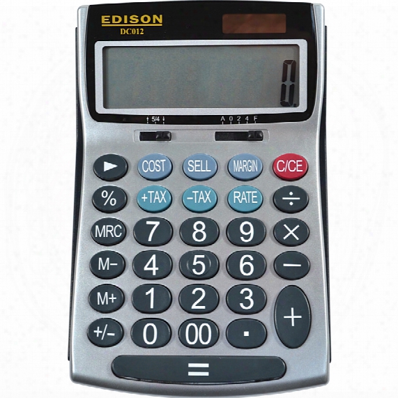 Edison Dc012 12-digit Desk Lcd Calculator