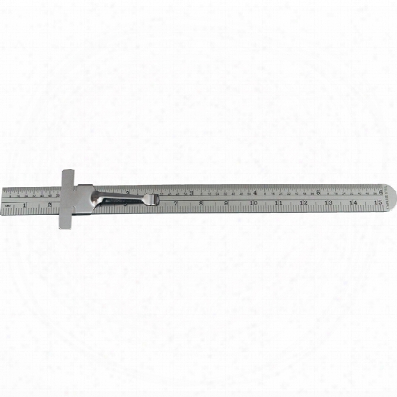 Kennedy 150mm/6" Rustless Rule & Clip Round End
