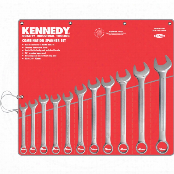 Kennedy 26-50mm Cv Combination Spanner Set 11pc