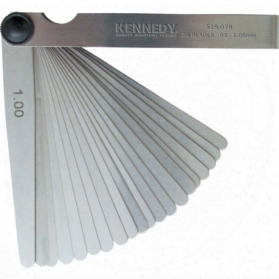 Kennedy 4" 20 Blade Metric Feeler Gauge