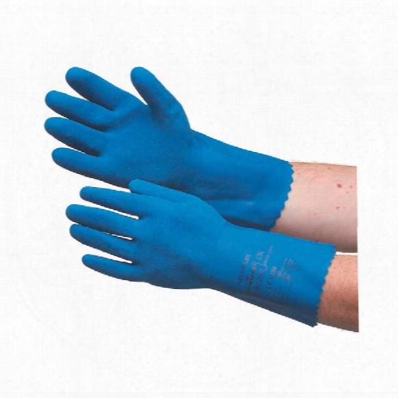 Marigold Astroflex Seamless Blue Latex Gloves Size 7
