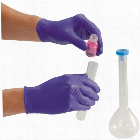 Polyco Mfnp100/03 Indigo Nitrile Disposable Gloves - Size 8-1/2