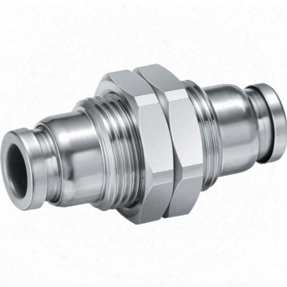 Smc Kqg2e06-00 Stainless Bulkhead Fitting 6mm