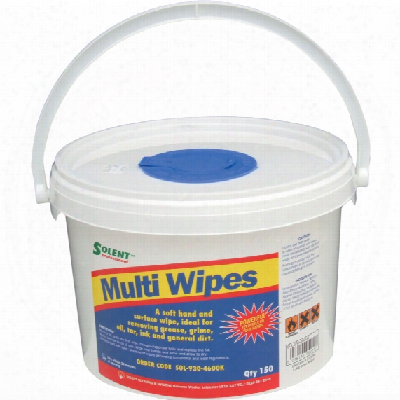 Solent Cleaning Multi Wipes 28x28cm 150 S Hts Per Tub