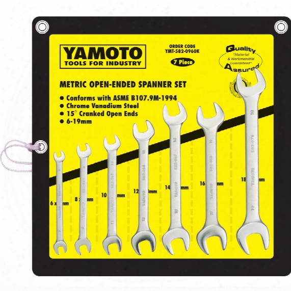 Yamoto 6-19mm Ch/vanadium O/e Spanner Set (7)