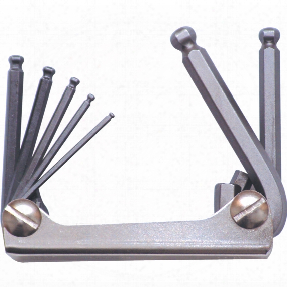 Kennedy Hexagon Ball Wrench Clip Set - Metric 7-pce