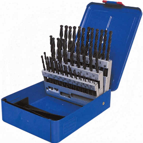 Senator 1.00-6.00mm X 0.10mm Increments Jobber / Twist Drill Set 51-piece Roll Forged